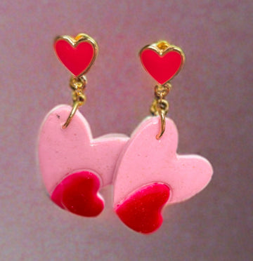Dangling Hearts Red