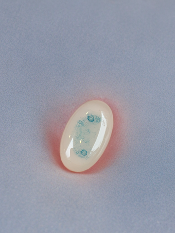 Bubbly White Oval